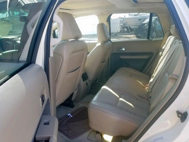 2FMDK48C17BA65641 - 2007 FORD EDGE SEL WHITE photo 6