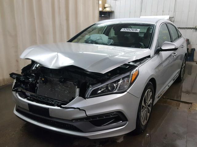 5NPE34AFXFH124912 - 2015 HYUNDAI SONATA SPO SILVER photo 2