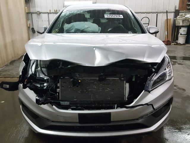 5NPE34AFXFH124912 - 2015 HYUNDAI SONATA SPO SILVER photo 9