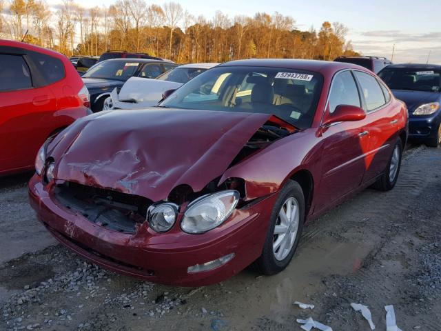 2G4WD532951253060 - 2005 BUICK LACROSSE C BURGUNDY photo 2