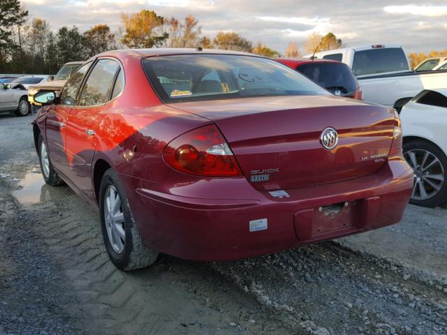 2G4WD532951253060 - 2005 BUICK LACROSSE C BURGUNDY photo 3