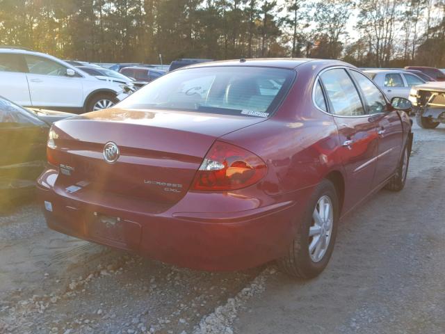 2G4WD532951253060 - 2005 BUICK LACROSSE C BURGUNDY photo 4