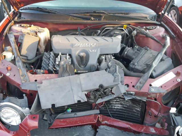 2G4WD532951253060 - 2005 BUICK LACROSSE C BURGUNDY photo 7