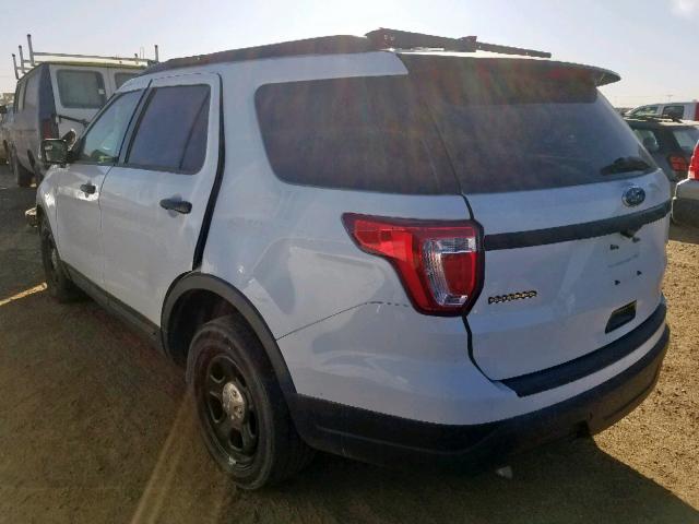 1FM5K8AR7JGB47416 - 2018 FORD EXPLORER P WHITE photo 3