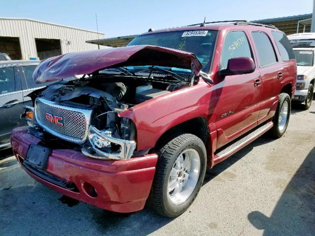 1GKEK63U85J186801 - 2005 GMC YUKON DENA BURGUNDY photo 2