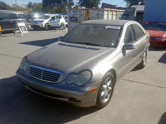 WDBRF61J14F554522 - 2004 MERCEDES-BENZ C 240 SILVER photo 2