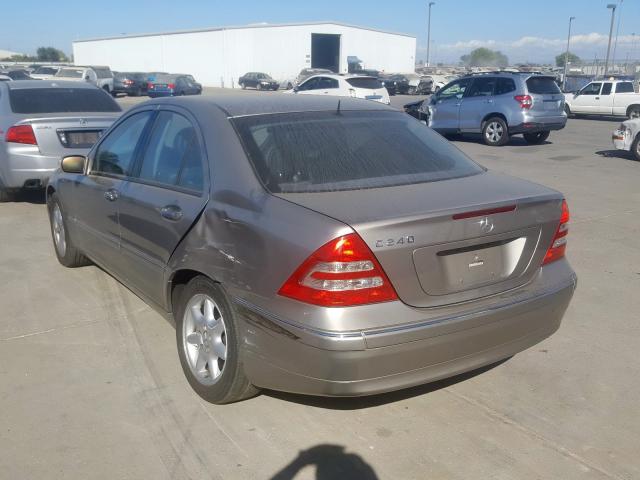 WDBRF61J14F554522 - 2004 MERCEDES-BENZ C 240 SILVER photo 3