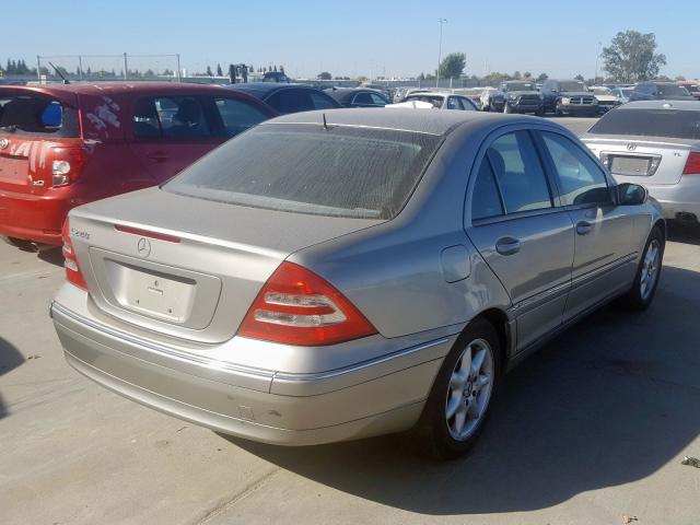 WDBRF61J14F554522 - 2004 MERCEDES-BENZ C 240 SILVER photo 4