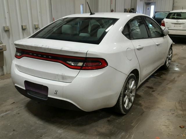 1C3CDFBA7DD214013 - 2013 DODGE DART SXT WHITE photo 4