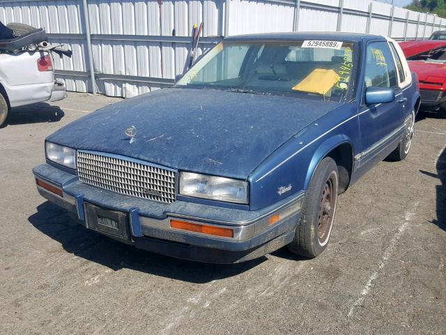 1G6EL118XHU614164 - 1987 CADILLAC ELDORADO BLUE photo 2