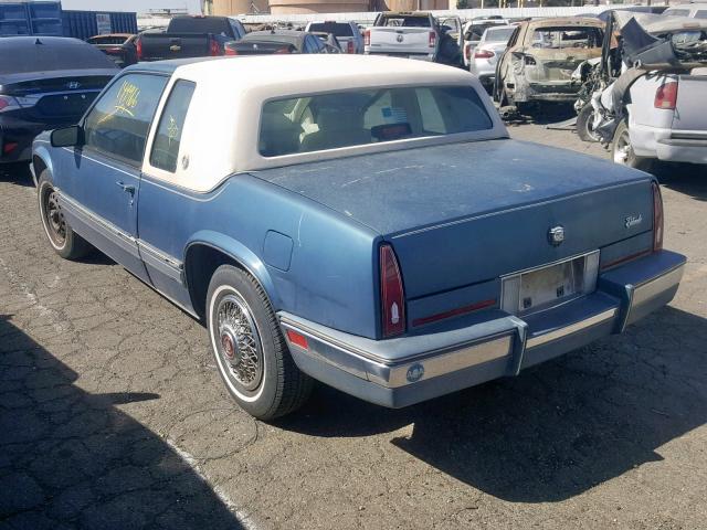 1G6EL118XHU614164 - 1987 CADILLAC ELDORADO BLUE photo 3