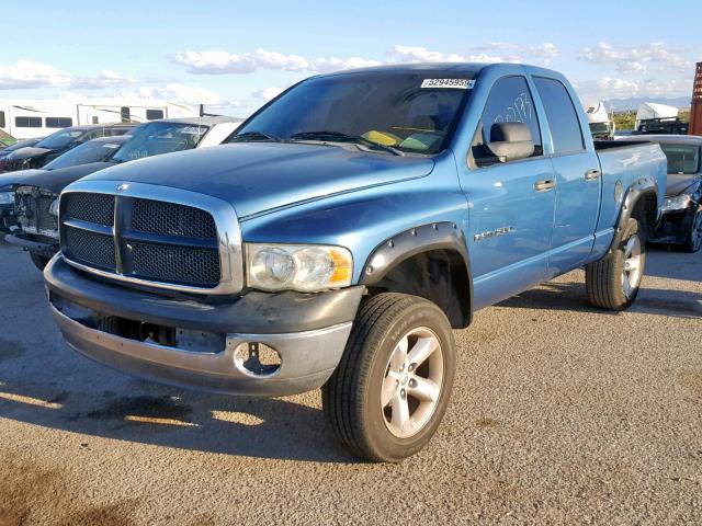 1D7HA18D15J506747 - 2005 DODGE RAM 1500 S BLUE photo 2