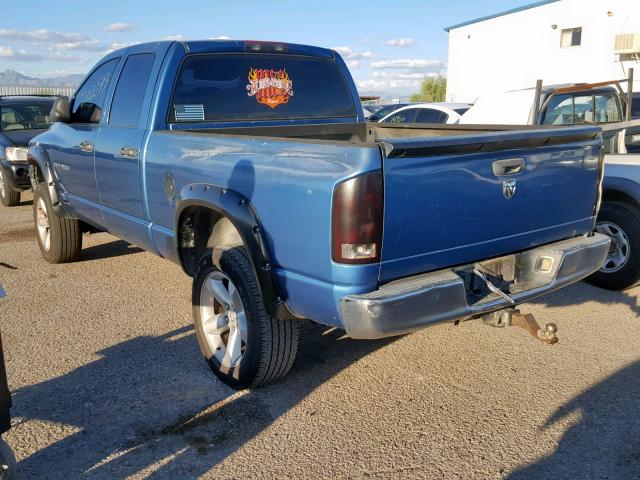 1D7HA18D15J506747 - 2005 DODGE RAM 1500 S BLUE photo 3