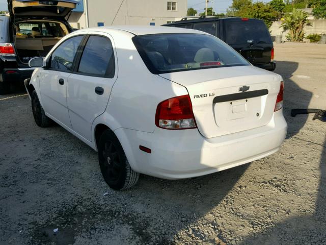KL1TD52695B445825 - 2005 CHEVROLET AVEO BASE Ağ foto 3