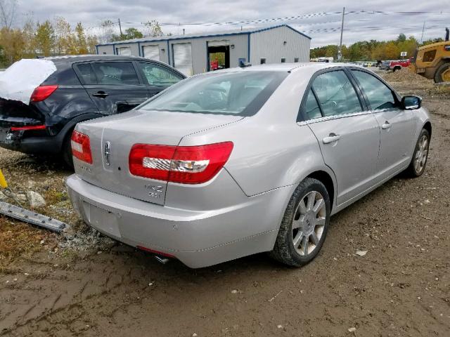 3LNHM28T78R654972 - 2008 LINCOLN MKZ SILVER photo 4