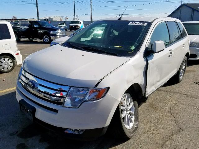 2FMDK4JCXABB59289 - 2010 FORD EDGE SEL WHITE photo 2