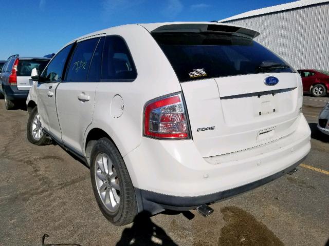 2FMDK4JCXABB59289 - 2010 FORD EDGE SEL WHITE photo 3