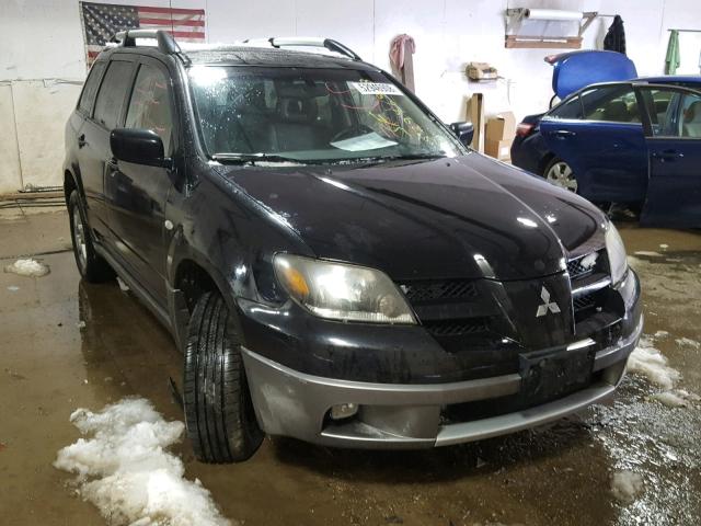 JA4LZ41F14U001728 - 2004 MITSUBISHI OUTLANDER BLACK photo 1