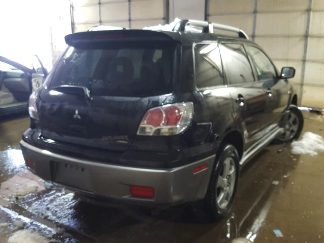 JA4LZ41F14U001728 - 2004 MITSUBISHI OUTLANDER BLACK photo 4