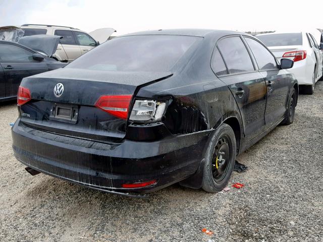 3VW2K7AJXFM280824 - 2015 VOLKSWAGEN JETTA BASE Սև լուսանկար 4