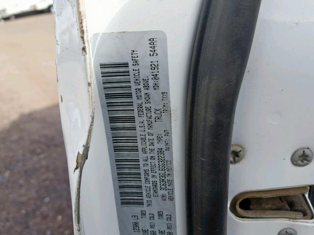 3C63R3GL6GG322384 - 2016 RAM 3500 ST WHITE photo 10