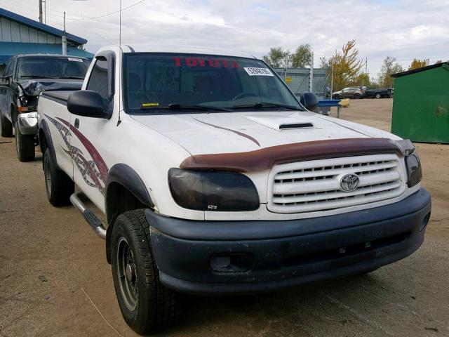 5TBJN32152S243535 - 2002 TOYOTA TUNDRA WHITE photo 1