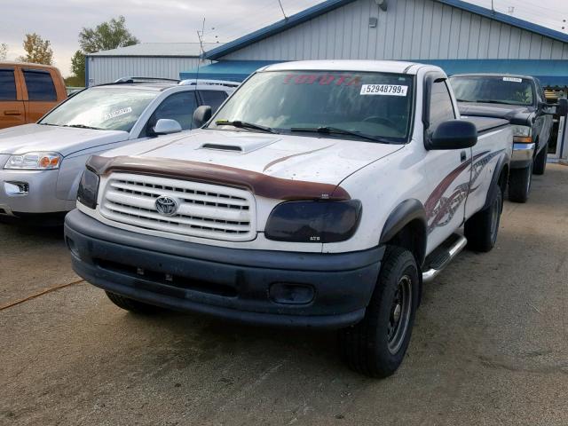 5TBJN32152S243535 - 2002 TOYOTA TUNDRA WHITE photo 2