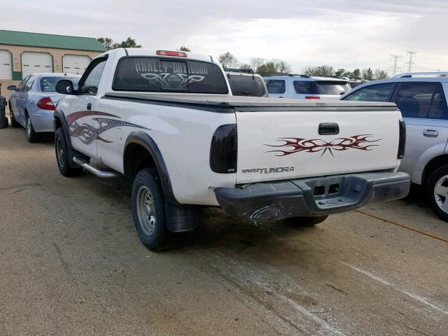 5TBJN32152S243535 - 2002 TOYOTA TUNDRA WHITE photo 3