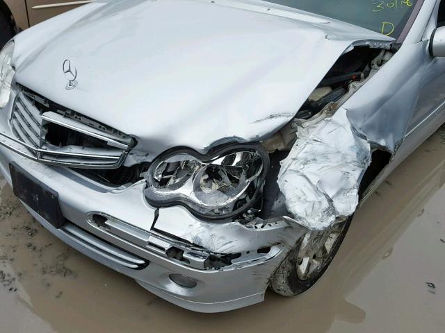 WDBRF87J06F773445 - 2006 MERCEDES-BENZ C 350 4MAT SILVER photo 9