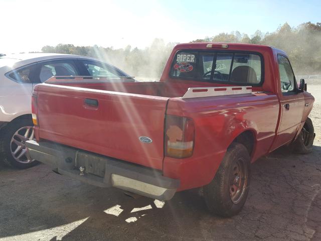 1FTCR10A0VUA10528 - 1997 FORD RANGER RED photo 4