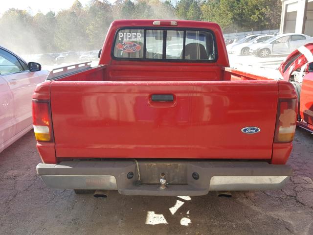 1FTCR10A0VUA10528 - 1997 FORD RANGER RED photo 6