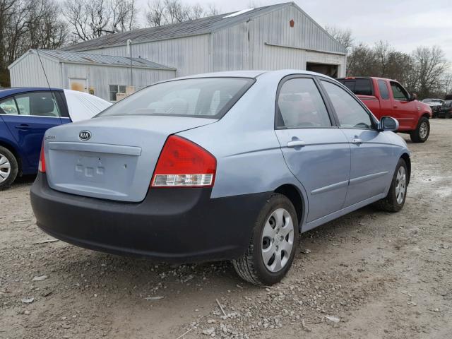 KNAFE121185533428 - 2008 KIA SPECTRA EX BLUE photo 4