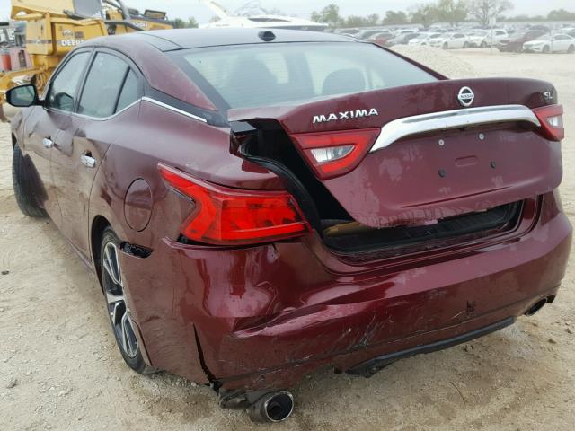 1N4AA6AP1HC425744 - 2017 NISSAN MAXIMA 3.5 BURGUNDY photo 3