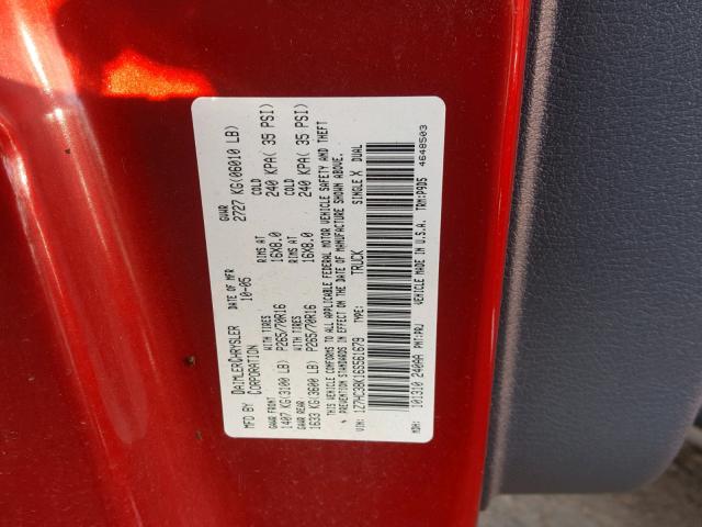 1Z7HC38K16S561679 - 2006 MITSUBISHI RAIDER DUR RED photo 10