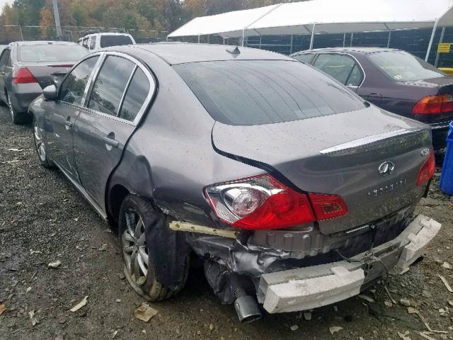 JNKCV61F49M355522 - 2009 INFINITI G37 SILVER photo 3