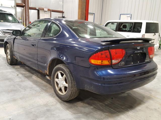 1G3NL12T9YC433336 - 2000 OLDSMOBILE ALERO GL BLUE photo 3