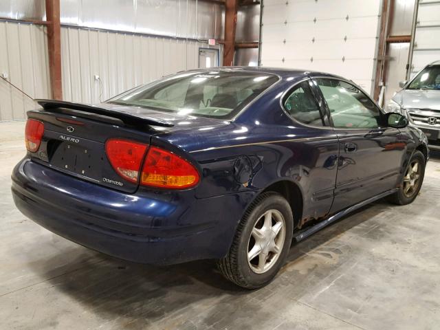 1G3NL12T9YC433336 - 2000 OLDSMOBILE ALERO GL BLUE photo 4