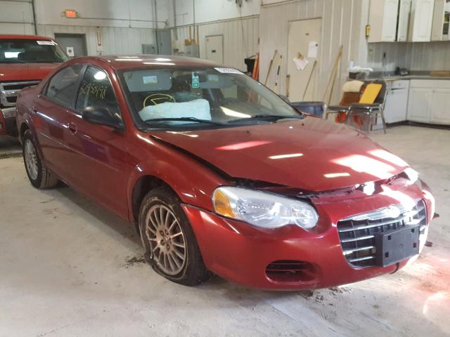 1C3EL46X34N360904 - 2004 CHRYSLER SEBRING LX RED photo 1