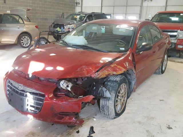 1C3EL46X34N360904 - 2004 CHRYSLER SEBRING LX RED photo 2