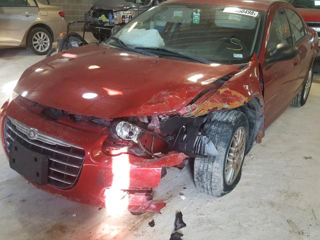 1C3EL46X34N360904 - 2004 CHRYSLER SEBRING LX RED photo 9