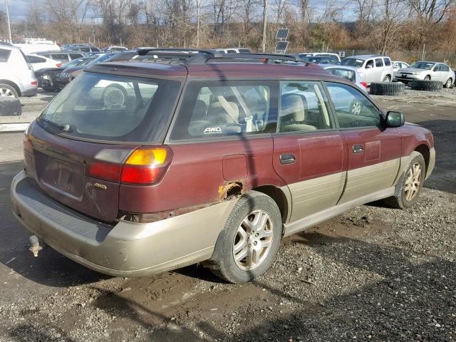 4S3BH6754Y7641158 - 2000 SUBARU LEGACY OUT MAROON photo 4