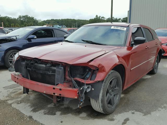 2D4FV47V37H793467 - 2007 DODGE MAGNUM SXT RED photo 2