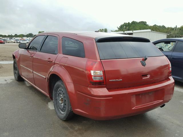 2D4FV47V37H793467 - 2007 DODGE MAGNUM SXT RED photo 3