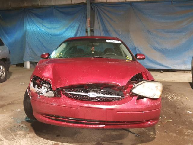 1FAFP55UX2A124813 - 2002 FORD TAURUS SES RED photo 9