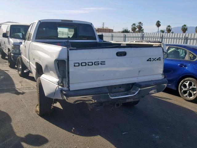 3B7KF236X1G740994 - 2001 DODGE RAM 2500 WHITE photo 3