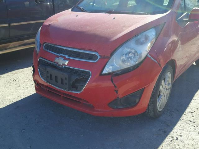 KL8CB6S98EC473813 - 2014 CHEVROLET SPARK LS RED photo 9