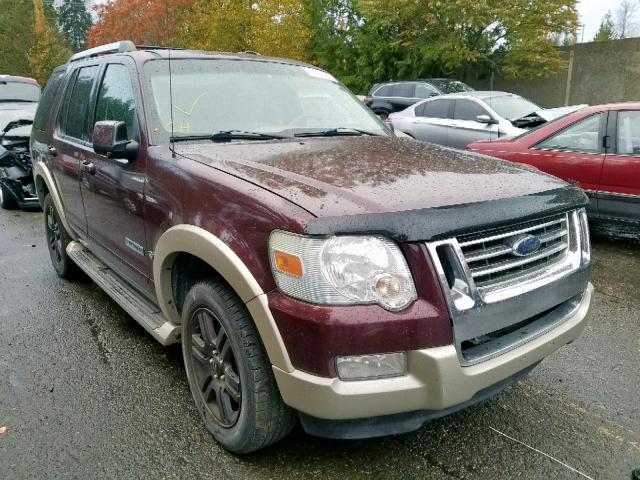 1FMEU74827UA66485 - 2007 FORD EXPLORER E MAROON photo 1