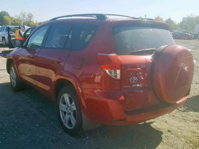 JTMBD32V886075058 - 2008 TOYOTA RAV4 SPORT RED photo 3