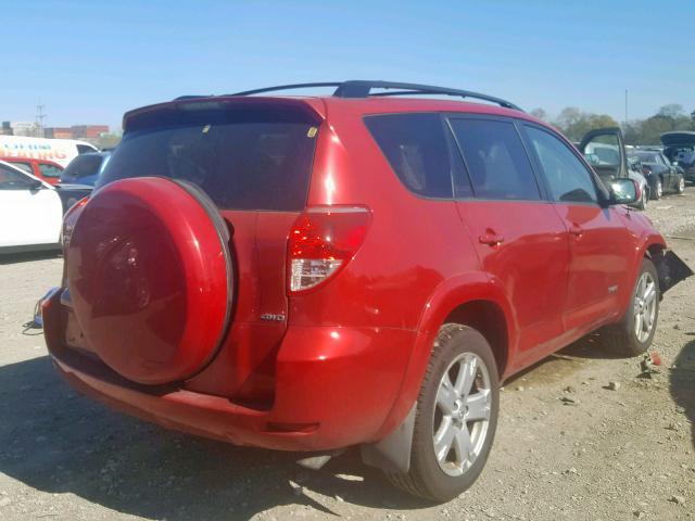 JTMBD32V886075058 - 2008 TOYOTA RAV4 SPORT RED photo 4