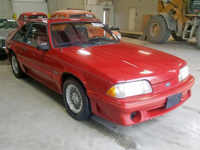 1FABP42E0HF192555 - 1987 FORD MUSTANG GT RED photo 1